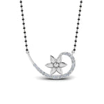 Load image into Gallery viewer, Flower-Swirl-Diamond-Mangalsutra