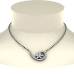 Load image into Gallery viewer, Flower-Swirl-Diamond-Mangalsutra