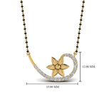 Load image into Gallery viewer, Flower-Swirl-Diamond-Mangalsutra