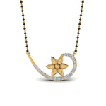 Load image into Gallery viewer, Flower-Swirl-Diamond-Mangalsutra