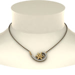 Load image into Gallery viewer, Flower-Swirl-Diamond-Mangalsutra