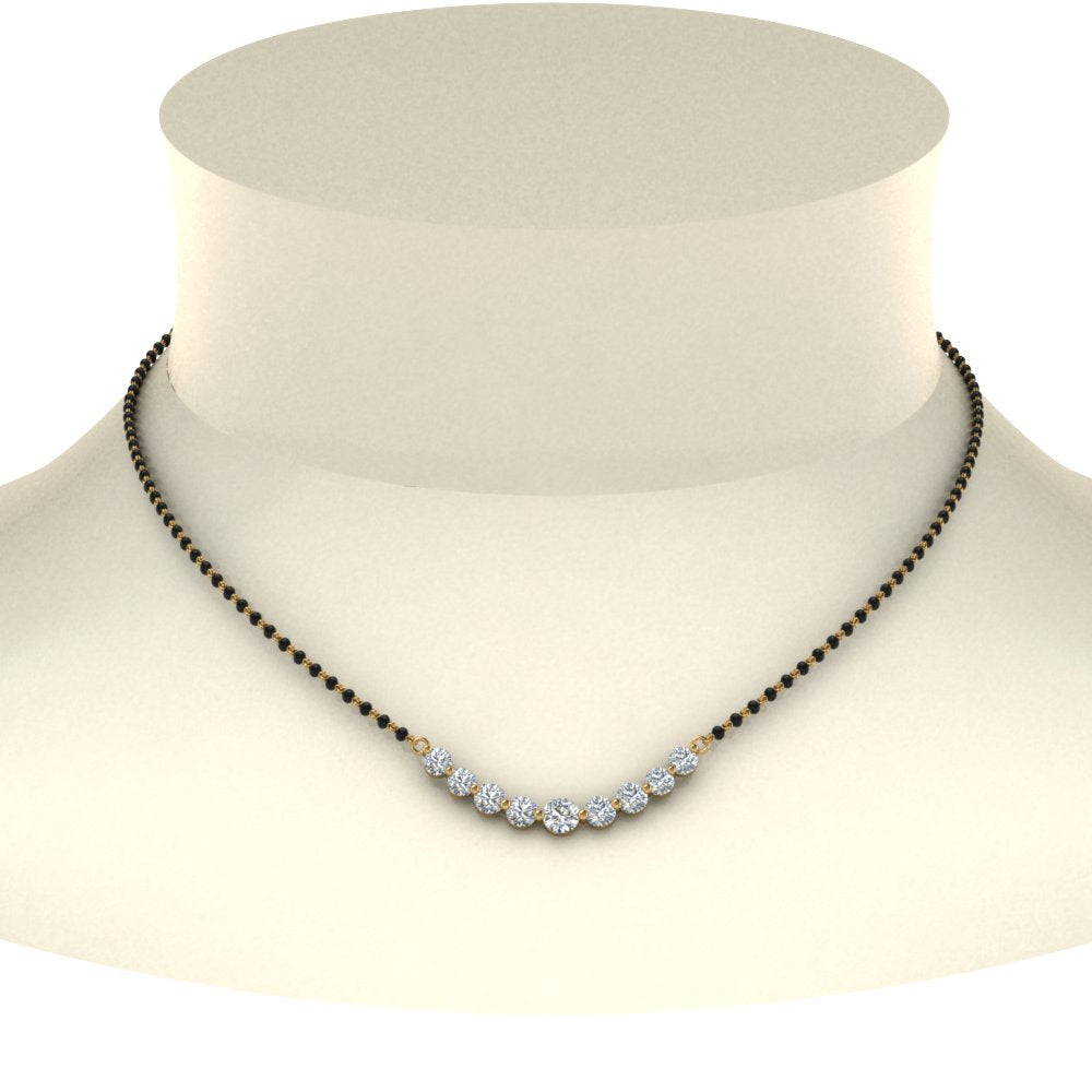 Graduated-Diamond-Mangalsutra-Necklace
