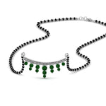 Load image into Gallery viewer, Green-Emerald-Drops-Mangalsutra