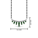 Load image into Gallery viewer, Green-Emerald-Drops-Mangalsutra