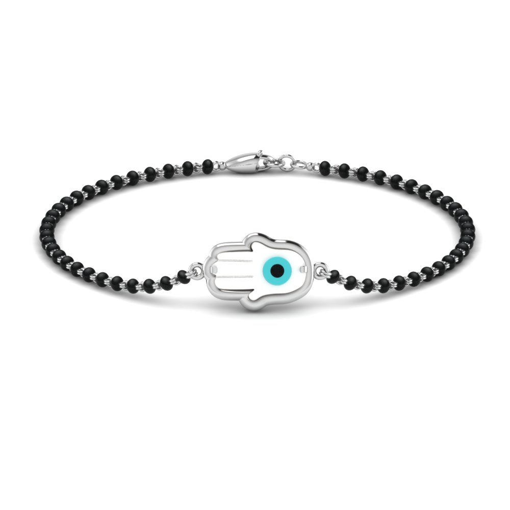 Hamsa Evil Eye Mangalsutra Bracelet