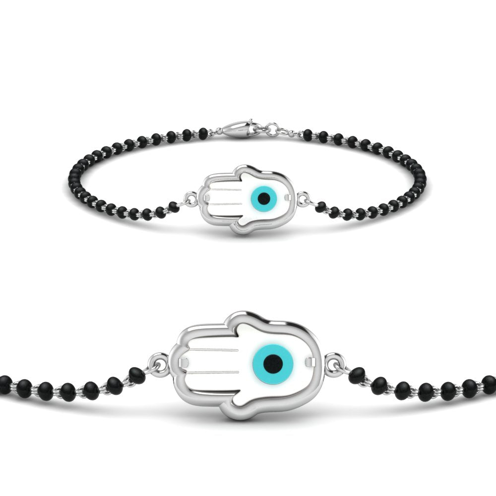 Hamsa Evil Eye Mangalsutra Bracelet