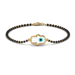 Load image into Gallery viewer, Hamsa Evil Eye Mangalsutra Bracelet