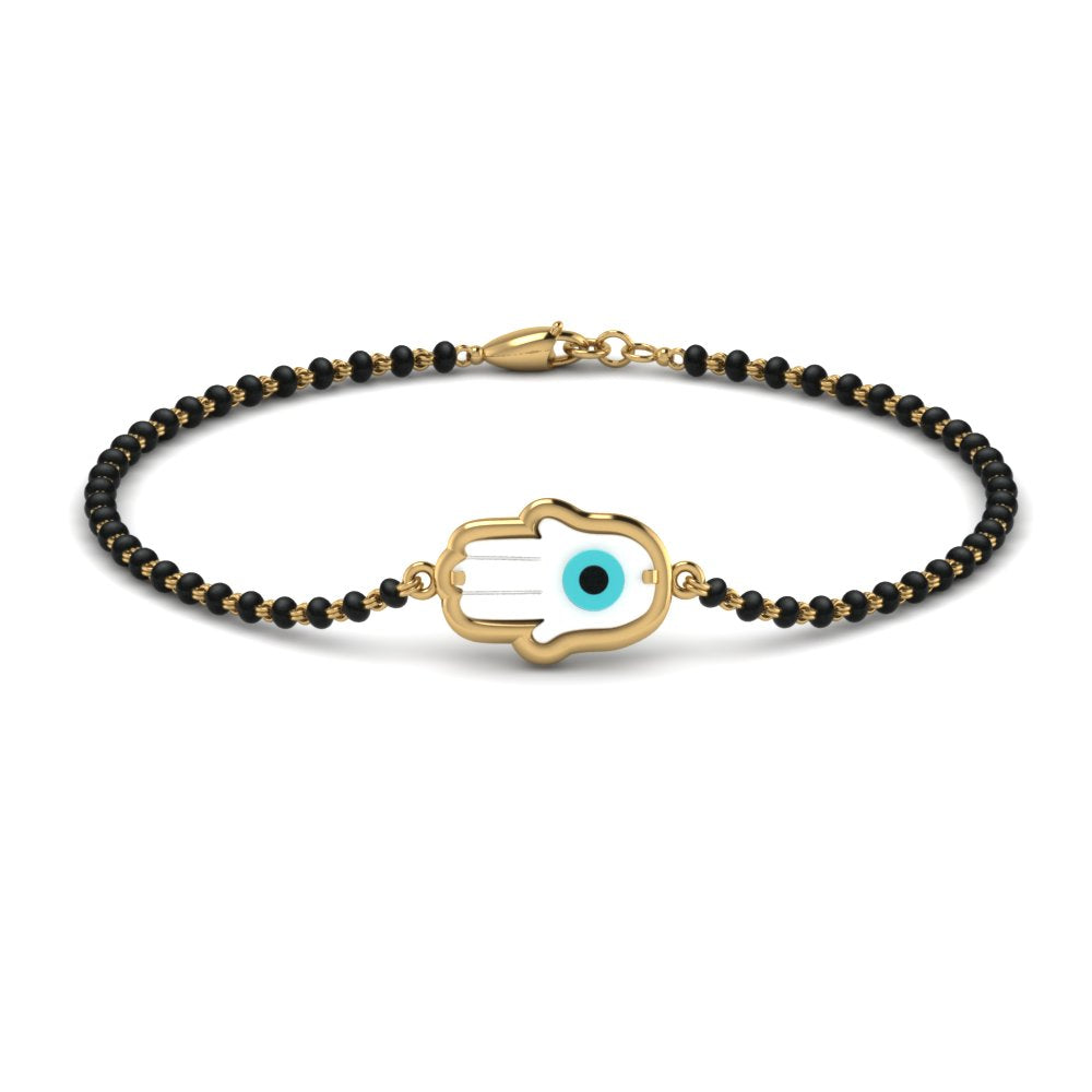 Hamsa Evil Eye Mangalsutra Bracelet