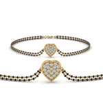 Load image into Gallery viewer, Heart Cluster Diamond Bracelet Mangalsutra