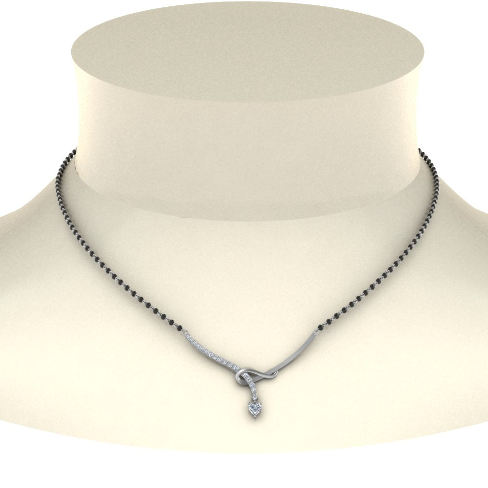 Heart-Diamond-Drop-Mangalsutra-Pendant