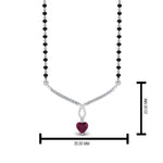 Load image into Gallery viewer, Heart-Pink-Sapphire-Drop-Mangalsutra