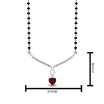 Load image into Gallery viewer, Heart-Ruby-Drop-Mangalsutra