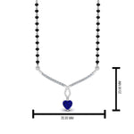Load image into Gallery viewer, Heart-Sapphire-Drop-Mangalsutra
