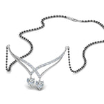 Load image into Gallery viewer, Heart-Diamond-Drop-Necklace-Mangalsutra