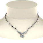 Load image into Gallery viewer, Heart-Diamond-Drop-Necklace-Mangalsutra
