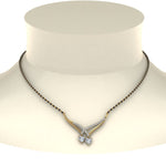 Load image into Gallery viewer, Heart-Diamond-Drop-Necklace-Mangalsutra