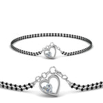 Load image into Gallery viewer, Heart Drop Diamond Mangalsutra Bracelet
