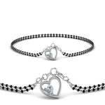 Load image into Gallery viewer, Heart Drop Diamond Mangalsutra Bracelet