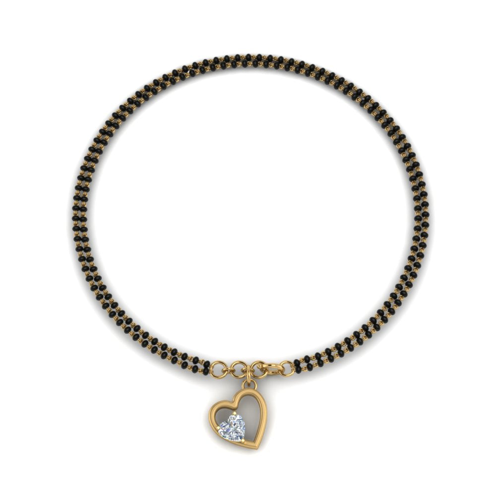 Heart Drop Diamond Mangalsutra Bracelet