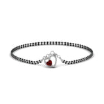 Load image into Gallery viewer, Heart Drop Ruby Mangalsutra Bracelet