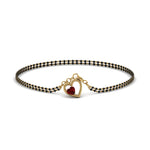 Load image into Gallery viewer, Heart Drop Ruby Mangalsutra Bracelet