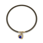 Load image into Gallery viewer, Heart Drop Blue Sapphire Mangalsutra Bracelet