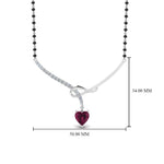 Load image into Gallery viewer, Heart-Pink-Sapphire-Twist-Diamond-Mangalsutra