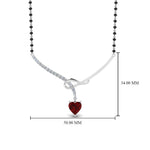 Load image into Gallery viewer, Heart-Ruby-Twist-Diamond-Mangalsutra