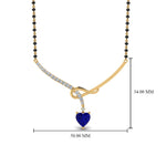 Load image into Gallery viewer, Heart-Sapphire-Twist-Diamond-Mangalsutra