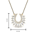 Load image into Gallery viewer, Horse Shoe Mangalsutra Pendant With Baguette