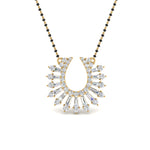 Load image into Gallery viewer, Horse Shoe Mangalsutra Pendant With Baguette