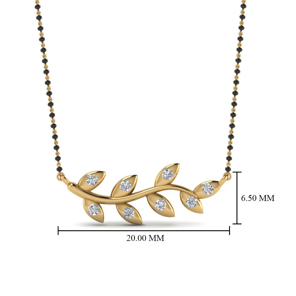 Leaf-Design-Diamond-Mangalsutra
