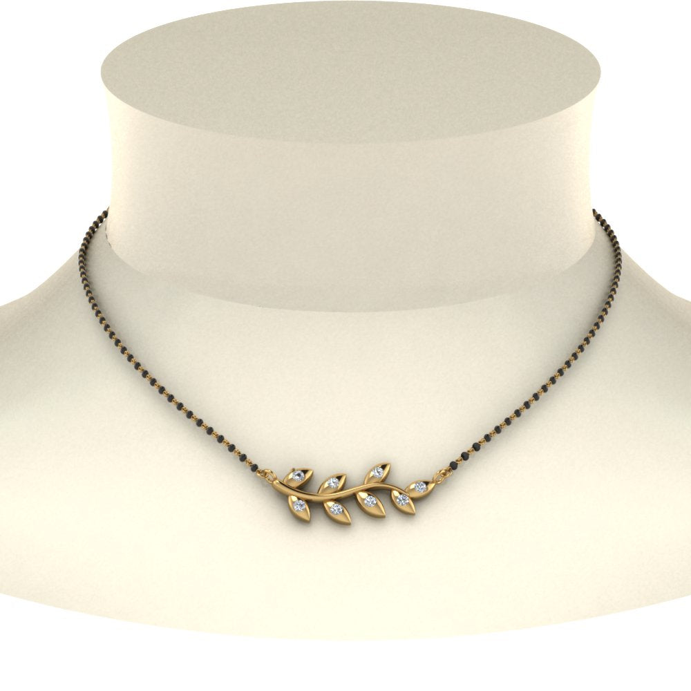 Leaf-Design-Diamond-Mangalsutra
