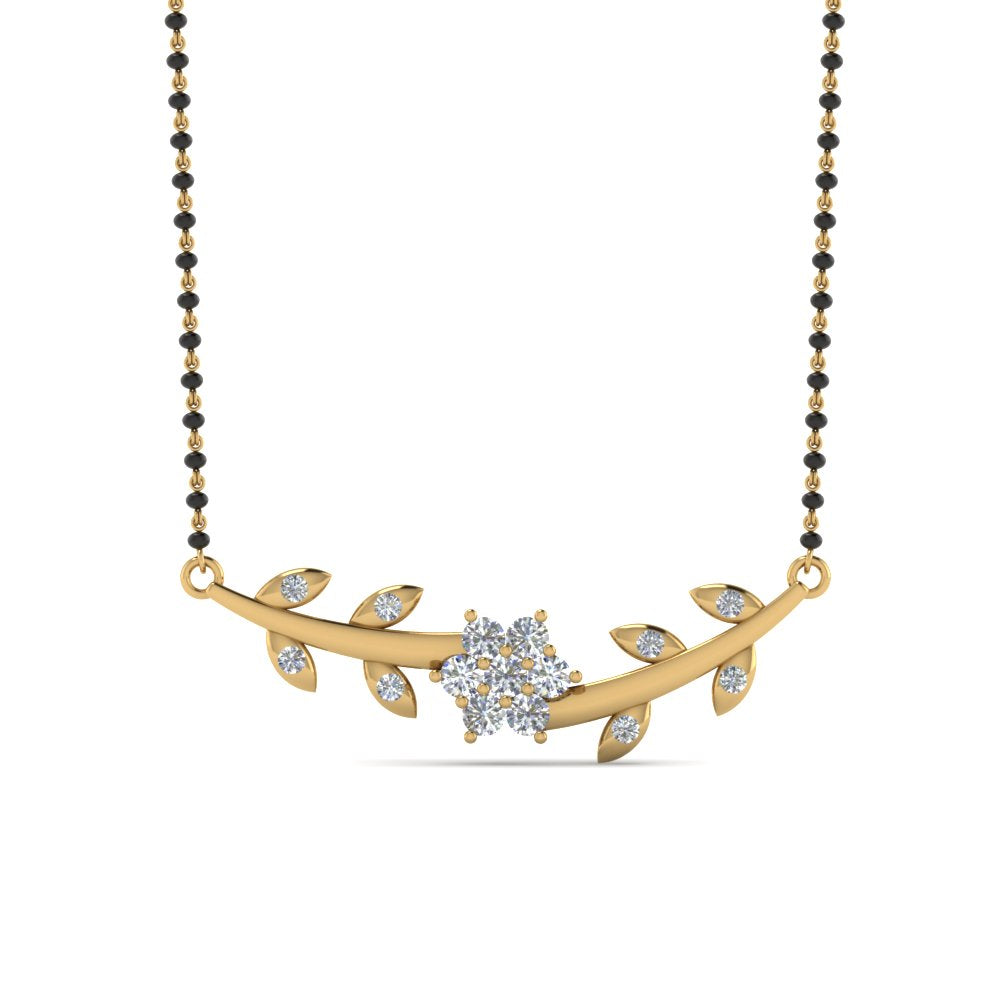 Leaves-Design-Diamond-Mangalsutra