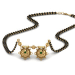 Load image into Gallery viewer, Maharashtrian-Diamond-Mangalsutra-Emerald-Vati