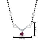 Load image into Gallery viewer, Mangalsutra-Sun-Sign-Pink-Sapphire-With-Beads