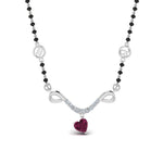 Load image into Gallery viewer, Mangalsutra-Sun-Sign-Pink-Sapphire-With-Beads