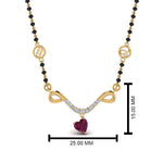 Load image into Gallery viewer, Mangalsutra-Sun-Sign-Pink-Sapphire-With-Beads