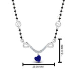 Load image into Gallery viewer, Mangalsutra-Sun-Sign-Sapphire-With-Beads