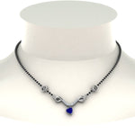 Load image into Gallery viewer, Mangalsutra-Sun-Sign-Sapphire-With-Beads