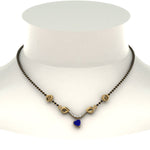 Load image into Gallery viewer, Mangalsutra-Sun-Sign-Sapphire-With-Beads