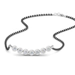 Load image into Gallery viewer, Modern-Bezel-Delicate-Diamond-Mangalsutra