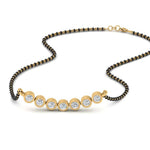 Load image into Gallery viewer, Modern-Bezel-Delicate-Diamond-Mangalsutra
