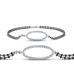 Load image into Gallery viewer, Oval Design Diamond Mangalsutra Bracelet