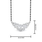Load image into Gallery viewer, Pave-Curves-Diamond-Mangalsutra