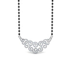 Load image into Gallery viewer, Pave-Curves-Diamond-Mangalsutra