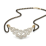 Load image into Gallery viewer, Pave-Curves-Diamond-Mangalsutra