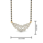 Load image into Gallery viewer, Pave-Curves-Diamond-Mangalsutra