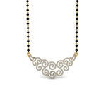 Load image into Gallery viewer, Pave-Curves-Diamond-Mangalsutra