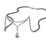Load image into Gallery viewer, Pear-Drop-Diamond-Mangalsutra-Necklace